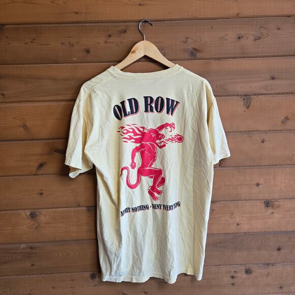 Old Row Spicy Shot Yellow Comfort Colors Frat Shirt Large Unisex Party Tshirt - Picture 2 of 5